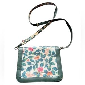 Cath Kidston Green Garden Floral Print Crossbody Purse